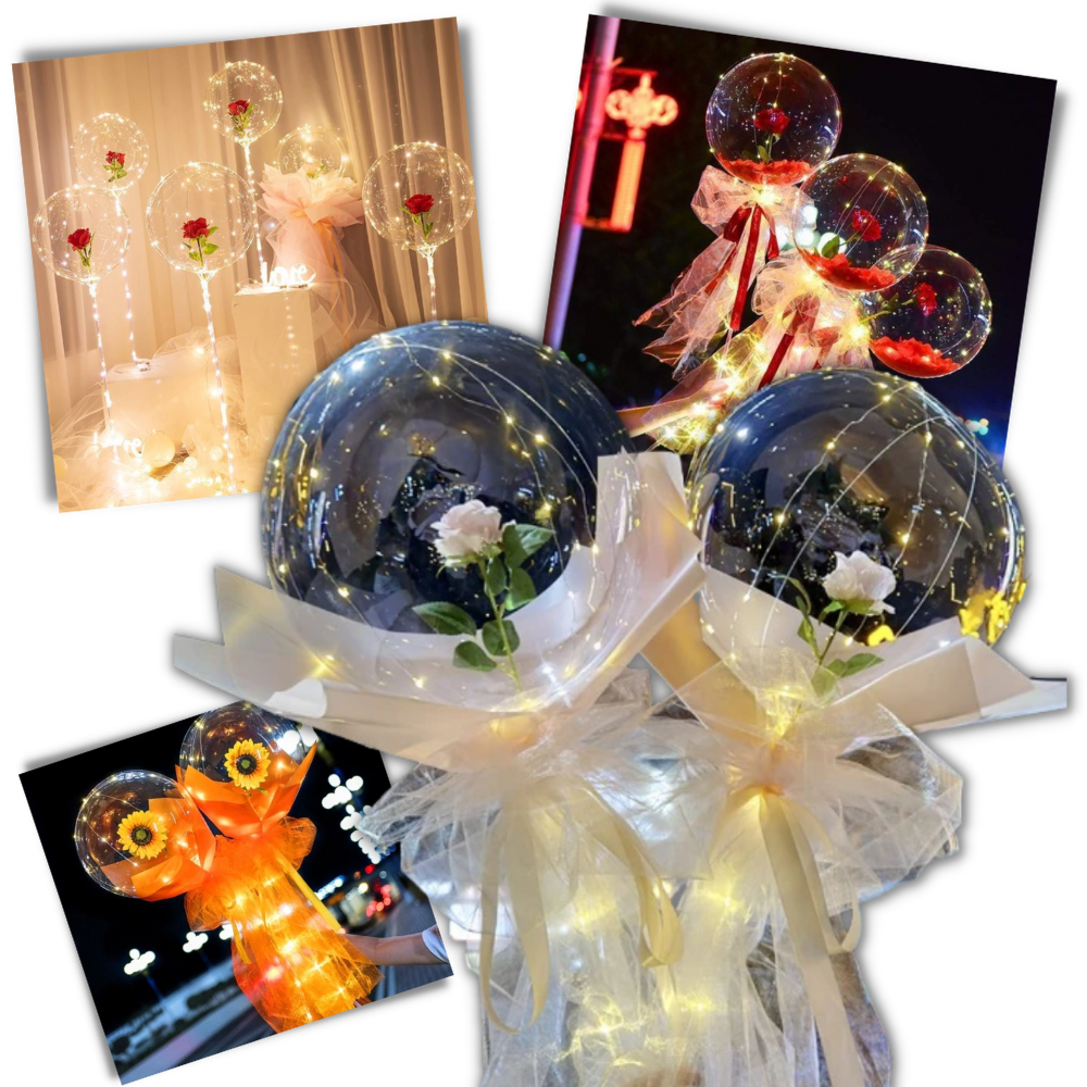 Beautiful Rose LED Balloon